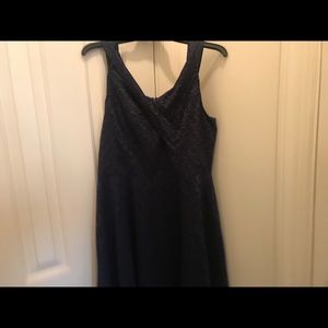 Navy blue lace cocktail dress